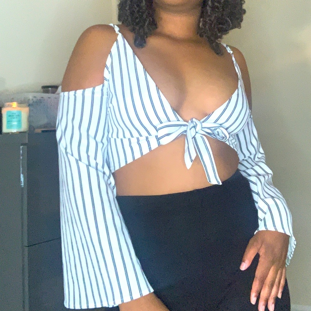 Striped long sleeve Crop top